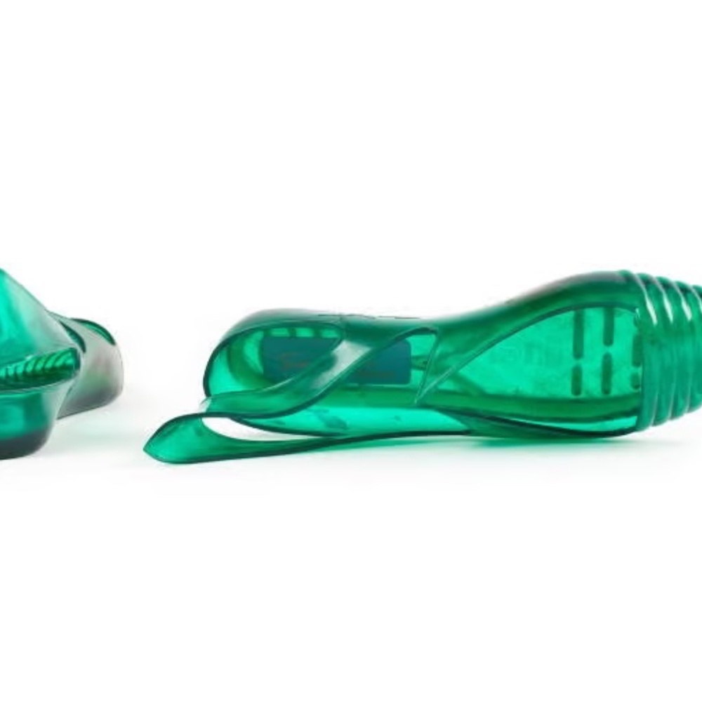 RARE VINTAGE - THIERRY MUGLER "Apollo" Green Jelly Shoes - Picture 2 of 12
